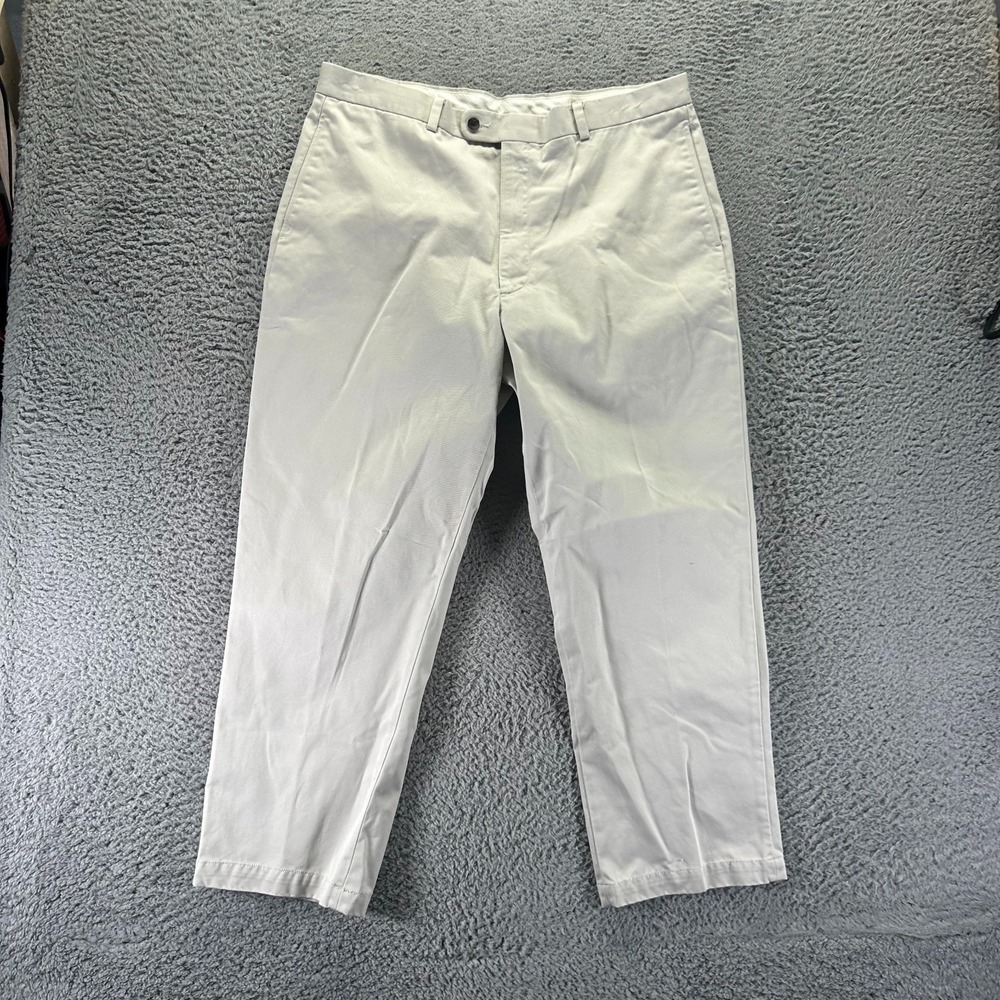 Joseph & Feiss Pant Men 38x28 Beige Cotton Chino Straight Business Career Office